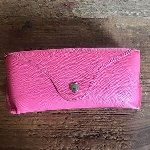H&M Hard Faux Leather pink sunglasses case